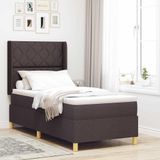 Prolenta Maison Exclusive - Boxspringbed met hoofdeinde, donkerbruin, 100 x 200 cm, gestoffeerd