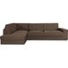 ECOMMERC3 Bankhoes voor chaise longue, hoekdeel links met zeer elastische rugleuning, bruin, ademende bescherming, met schuim en elastieken, rechts of links