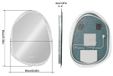 Miroir de salle de bain LED 60 x 80 cm - Miroir mural sans cadre - Éclairage de fond - Capteur tactile - Anti-buée - Température de couleur réglable 3000–6000K - IP44