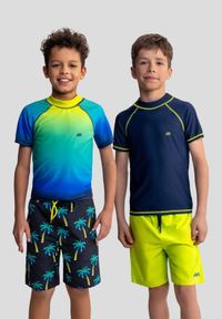 Minoti UV Shirt Kind Jongens Zwemshirt - UPF 50+ Sneldrogend - Blauw - Korte Mouw - Maat 128