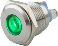 SeKi Led indicator | ø 16 mm. | 6-24 Volt DC/AC | Groene uitvoering