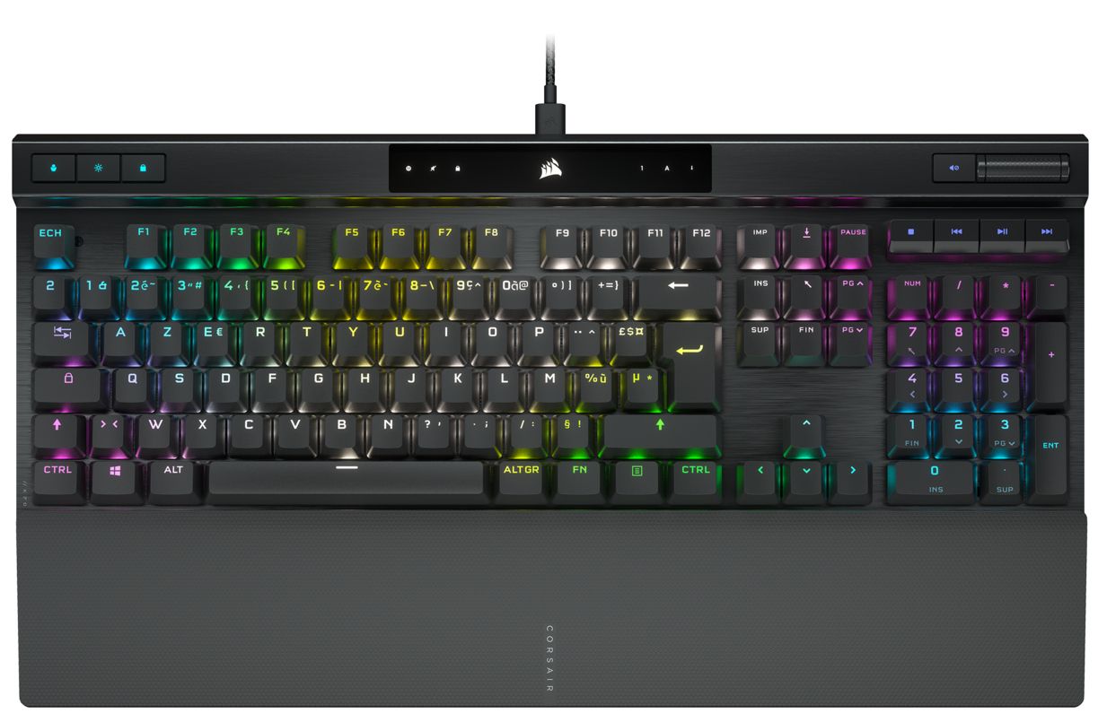 Corsair K70 RGB PRO Gaming Keyboard USB AZERTY French Black