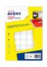AVERY - Verpakking met 640 witte kleefpunten, diameter 24 mm.