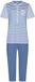 Pastunette Pyjama Stone Blue Katoen Blauw/Wit Knoopsluiting Maat 52