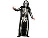 ATOSA Skeletkostuum voor volwassenen, heren, licht op in het donker, kostuums voor Halloween, carnaval, themafeesten, inclusief lange overall met capuchon, comfortabel, grappig en origineel, XS-S