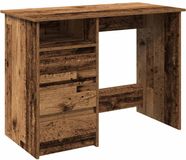 vidaXL - Bureau - 102x50x75 cm - bewerkt hout - oud houtkleurig