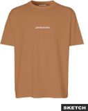 JACK&JONES JCOECHO GRAPHIC BACK PRINT SS TEE CN FST Jongens T-shirt S Katoen Tomato Cream
