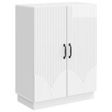 vidaXL Dressoir Hoogglans Wit 66 x 34,5 x 87 cm Bewerkt hout