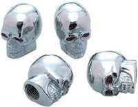 Simoni Racing Set ventielkapjes Skeletor - Chroom