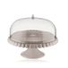 Guzzini - Tiffany, Taartplateau met Bel - Duifgrijs, Ø 36 x h28 cm - 199400158