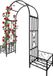 Merkloos Relaxdays Rozenboog - 216x206x50 cm - Zwart - Metaal