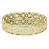 HOME DECO FACTORY, KA0204, Gold mirror decorative tray 25 cm