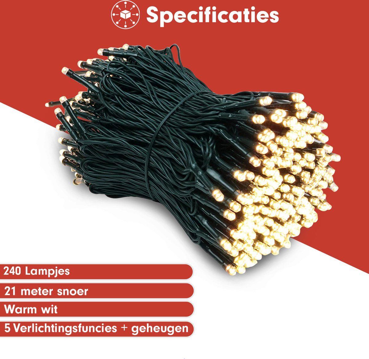 Decorative Lighting LED Kerstverlichting buiten & binnen - 240 lampjes - Warm licht