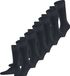FALKE Happy 6-Pack eenkleurig katoen multipack sokken heren blauw - maat 39-42