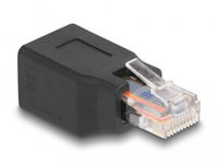 Delock Adapter RJ50 plug to jack pin out 1:1 black