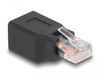 Delock Adapter RJ50 plug to jack pin out 1:1 black