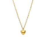 Lucardi Dames Stainless steel goldplated ketting hart