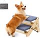 VEVOR Hondentrap 370x470x260 mm, 2-Treden Huisdierentrap, Opvouwbare Houten Trap, Geschikt voor Kleine, Middelgrote, Grote en Oudere Huisdieren, Evenals Puppy's Tot 50 Kg, Hondenladder voor Bedden, Banken en Auto's.