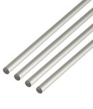 GAH-Alberts Ronde stang | aluminium, zilverkleurig geanodiseerd | 1000 x 12 mm | set van 4