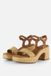 Tamaris Sandales à talon cognac Textile - Taille 39