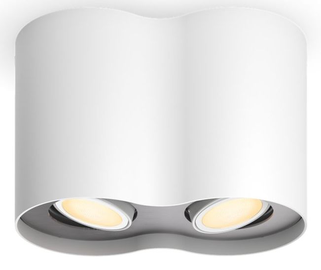 Philips Hue Pillar Opbouwspot - White Ambiance - 2 Spots - GU10