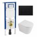 Geberit QeramiQ Dely Toiletset - Geberit UP720 inbouwreservoir - mat zwart