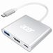 Acer USB C HDMI Adapter 4K, 3-in-1 Hub met PD 100W, USB 3.0, 4K HDMI