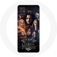 Maniacase Samsung Galaxy A71 Hoesje Game of Thrones Seizoen 8 De IJzeren Troon The Crew Poster Grey Eagle Logo