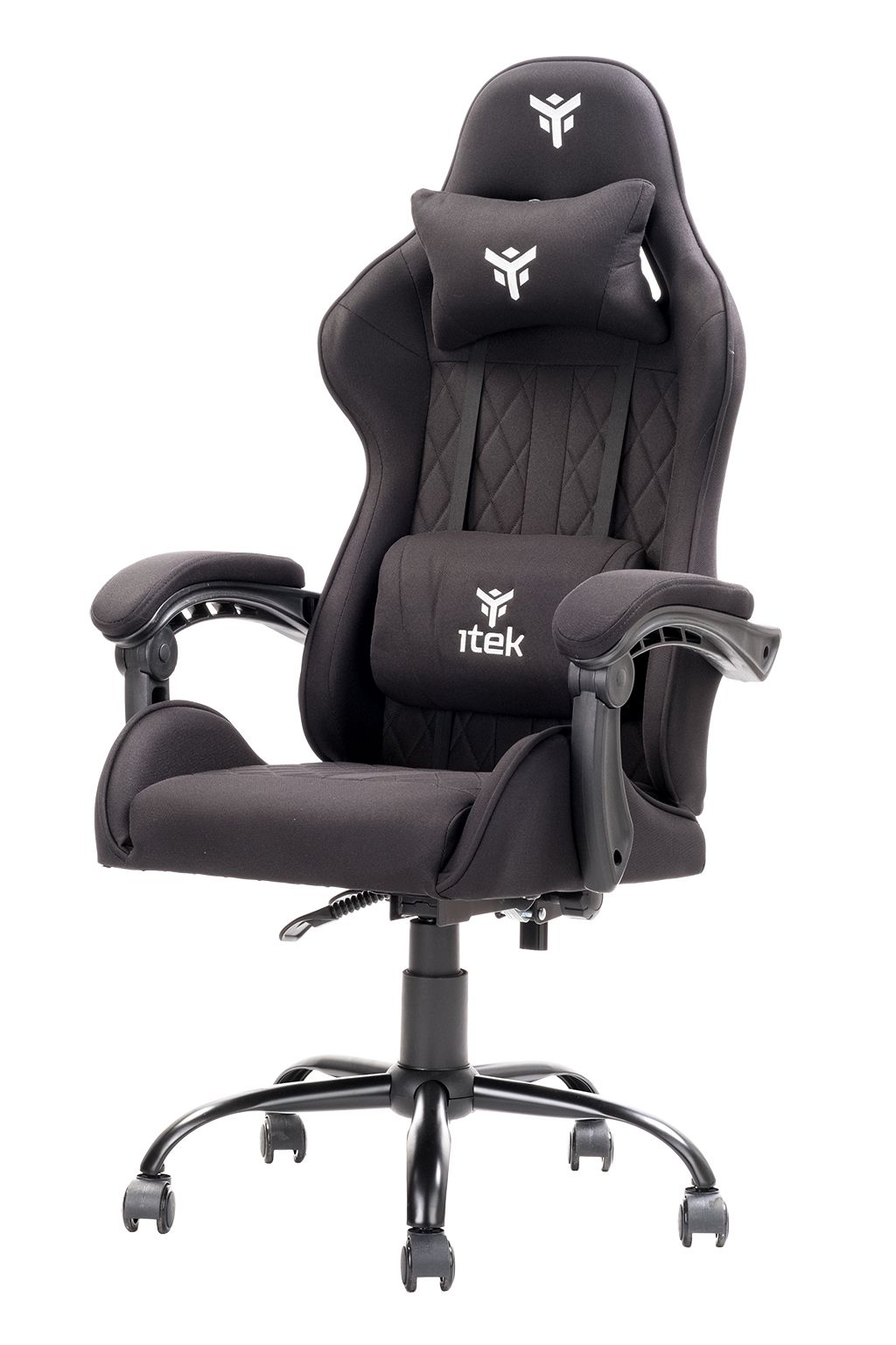 iTek RHOMBUS FF10 Gaming Chair - Universal - Padded Seat - Black