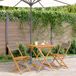 Maison Exclusive - Ensemble de bistrot 3 pièces, gris, en polypropylène et bois massif