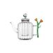Ichendorf Milano Optische theepot, kerk en amberbloesem, collectie Botanica, 120 cl, borosilicaatglas, handgemaakt
