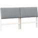 Tête de lit capitonnée gris clair 200 cm pin massif