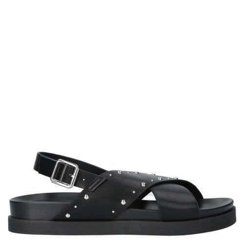 ONLY Onlminnie-19 Studs Cross Strap Sandal sandalen zwart