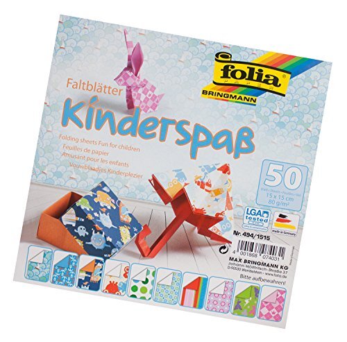 Bringmann Folia ornamental origami papier 80 g/m2, 50 vellen in 5 ontwerpen, gesorteerd