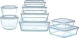 Pyrex - Cook & Freeze Schaal met Deksel Set van 8 Stuks - Transparant/Wit