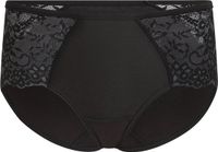 Hunkemöller Dames Lingerie Superslip midi kant - Zwart - maat L
