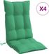 vidaXL Stoelkussens 4 st hoge rug oxford stof groen