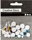 Creativ Company Gekleurde Wiebelogen Wimpers d: 8-12mm 30 pièces