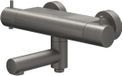 IVY Bond Badthermostaatkraan Opbouw met Wegdraaibare Baduitloop en Omstel - Geborsteld Metal Black PVD