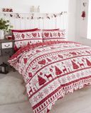 Noel Tweepersoons Dekbedovertrek Rood Polyester 220x260 cm