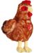 GIPSY TOYS Rode kip knuffel met geluid - 22 cm