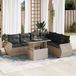 Maison Exclusive - Ensemble de meubles de jardin 7 pièces avec canapé et coussins, gris clair, en polyrotin
