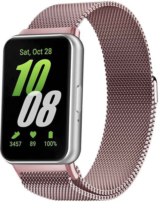 imoshion Ploonk Milanees magnetisch bandje - Geschikt voor Samsung Galaxy Fit 3 - Roze