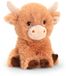 Keel Toys Pluche Koe met Hoorns Knuffeldier - Bruin - Zittend - 18 cm - Luxe Eco Kwaliteit