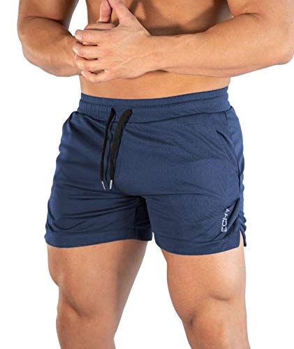 Superora Ademende sportshort met zakken voor heren, Navy Blauw