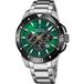 Festina F20641/A Heren Polshorloge Kwarts Chronograph Groen Zilverkleurig Staal