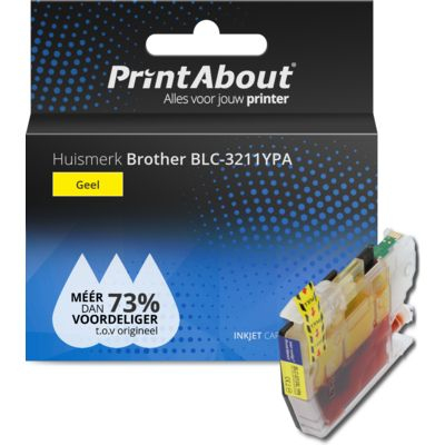 PrintAbout Huismerk Brother LC-3211Y Inktcartridge Geel Hoge capaciteit