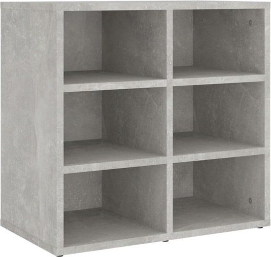 vidaXL Schoenenkast 52,5x30x50 cm betongrijs