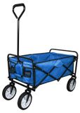 Chariot de festival et de plage tout-terrain - bleu - 98x113x53cm