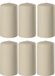 Beige 8x bougies cylindriques/bougies piliers 6 x 12 cm 45 heures de combustion - Bougies sans parfum beige - Décorations d'intérieur